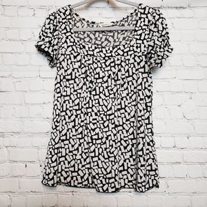Speechless Black & White Blouse sz M